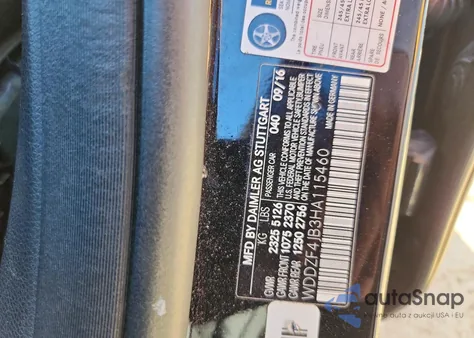 2017 Mercedes-Benz E 300 из США, поврежденный, VIN WDDZF4JB3HA115460